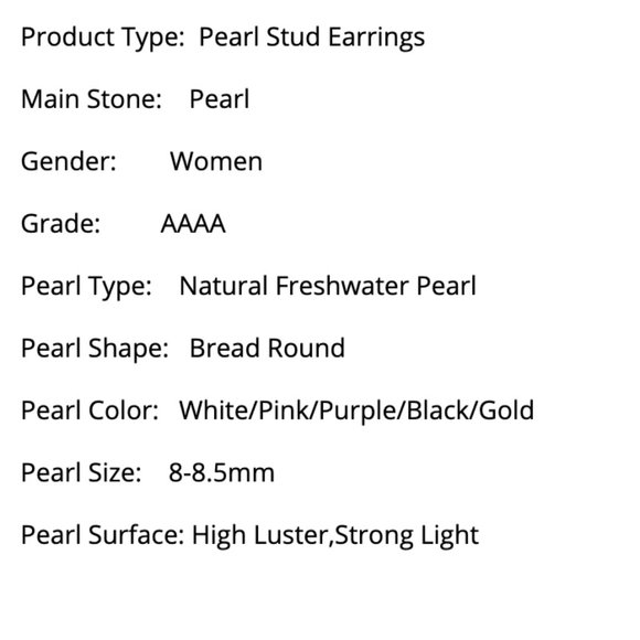 NEW 925 Silver Natural  Pearl Stud Earrings - Picture 11 of 13